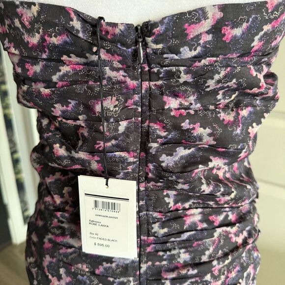 NWT Isabel Marant Étoile Ilanka Ruched Halter Ruffle Hem Dress Size 42 US 10 - Picture 6 of 9